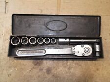 Vintage Britool Hex Drive Socket Set. D/Hex Sockets. A/F Sizes. in V/G/C in Case