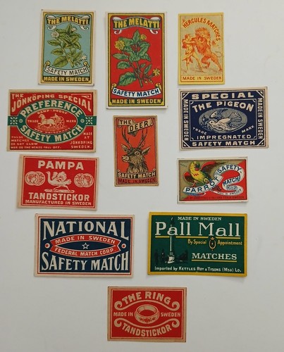 Old matchbox label 11 - old, label-