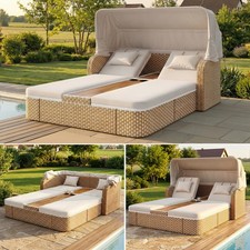 Garden Rattan Daybed 2 Seater