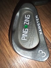 PING ZING # 3 Iron Steel Shaft Green Dot Golf Club 97.5cm New Grip Needed
