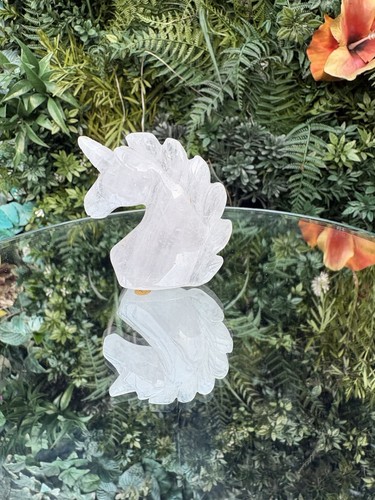 Clear quartz crystal unicorn - quartz,