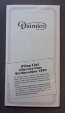 DAIMLER RANGE orig 1980 UK Mkt