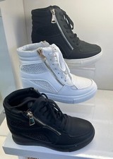 WOMENS LADIES LACE UP HI HIGH