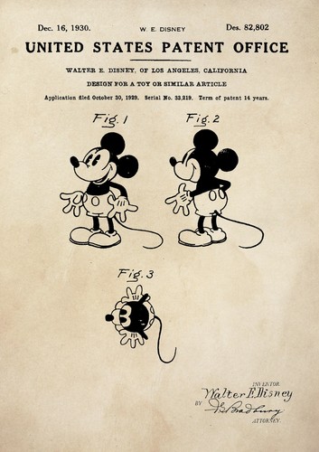 Patent print mickey - -,