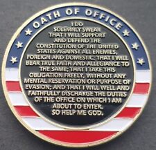 40mm FIRST SALUTE,OATH OF  OFFICER Challenge Coin With Coin Stand For Displaying