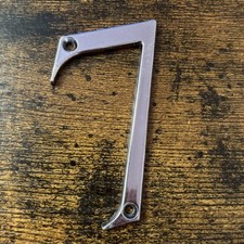3 inch Chrome numeral Door Number 7