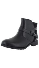 TEVA DE LA VINA MINI BLACK WATERPROOF LEATHER ANKLE BOOTS WOMEN US 8.5/EUR 39.5