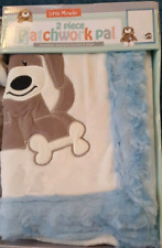 BLANKET ONLY Little Miracles Costco Dog Puppy Bone blue Patchwork Pals New