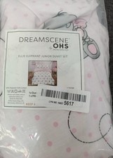 Dreamscene Ellie Elephant Duvet Cover with Pillowcase Reversible Bedding Set...