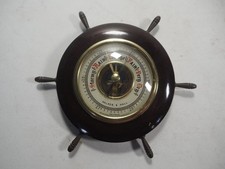 Wonderful Vintage Ships Wheel Barometer - Walker & Hall - Wall Hung
