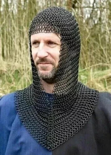 Handmade chainmail armor coif - armor,
