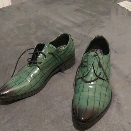 Men green black crocodile - men’s, green/black