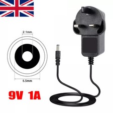9V Power Supply UK 9v Adaptor Charger 9 Volt Power Supply UK 9V 1A AC/DC PLUG