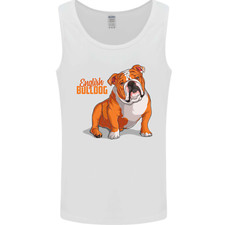 An English Bulldog Dog Illustration Mens Vest Tank Top