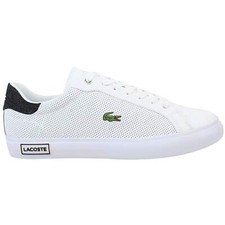 Lacoste Powercourt 2.0 2231 Lace-Up White Smooth Leather Mens Trainers 746SMA026