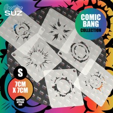 Comic Bang Stencils (2 sizes)