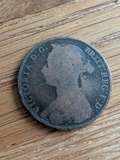 Queen Victoria One Penny Coin