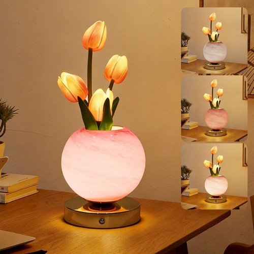 Tulip flower lamp rechargeable - tulip,