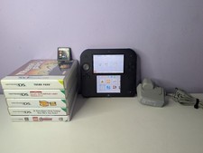 Nintendo 2DS Blue & Black Handheld System, Official Charger & 6 Games Bundle