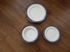 Royal Doulton Sherbrooke - 6 x Dinner Plates, 6 x Salad Plates, 6 x Bowls