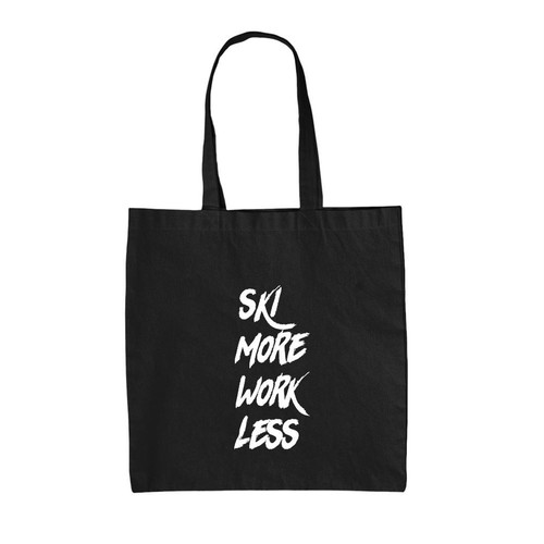 Ski more work less canvas - ski, more,