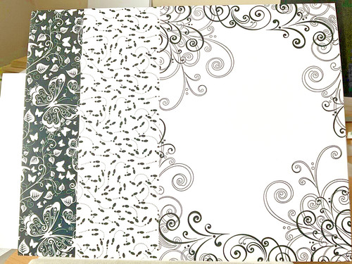 Card black white - black, *