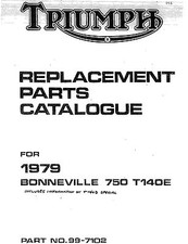 Triumph Parts Manual Book 1979 Bonneville 750 T140E & Bonneville T140D Special