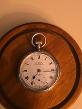Antique Sterling Silver Pocket Watch W.Hill S By Burren Swiss Made