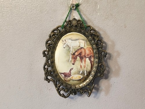 Small vintage framed plaque - small,