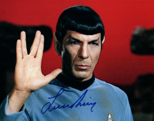 Leonard nimoy signed 8x10 - leonard,