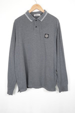 Mens Stone Island Polo Shirt Slim Fit Grey Size XXL 2XL
