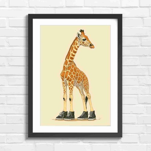 Fashionable giraffe wearing - fashionable,