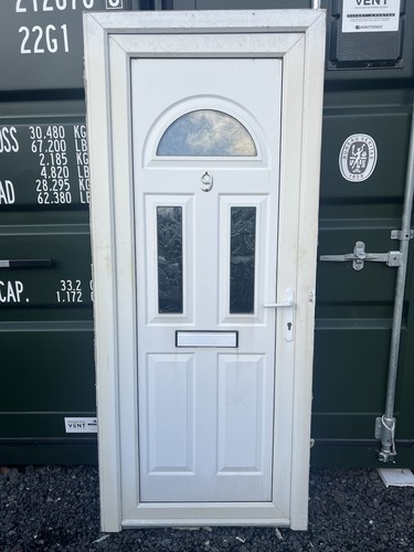 White upvc door - white,