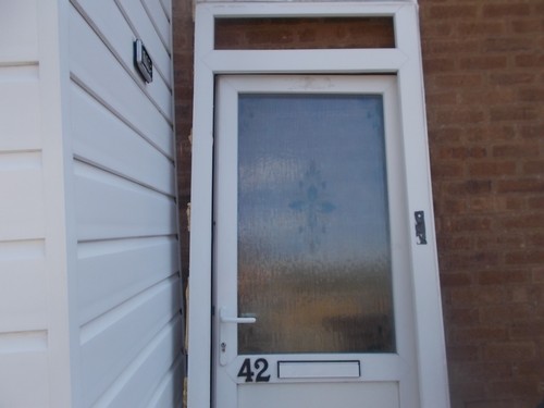 Upvc front door - front, with