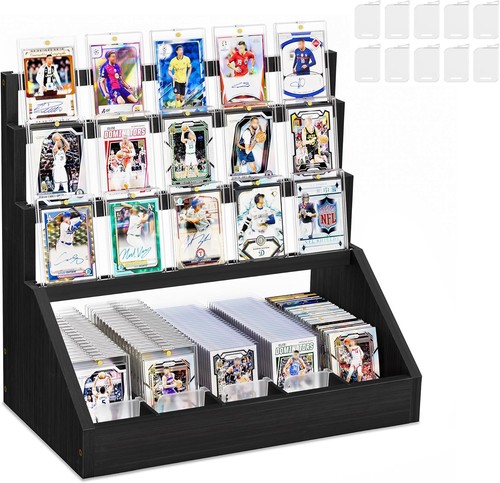 Tier trading card display - 3-tier,