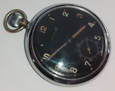 WWII British Army Issue GSTP /I Pocket Watch MARVIN  15J 3ADJ Running