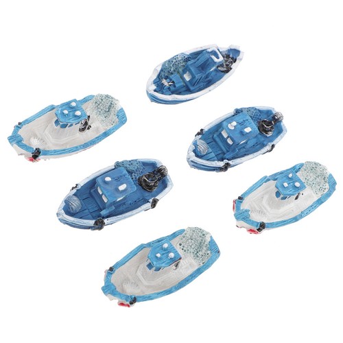 6pcs sky blue resin miniature - blue,