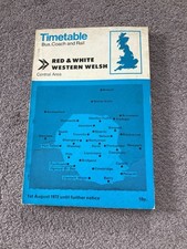 Red +White Western Welsh Central Area Cardiff NBC Bus Timetable Aug 72 POST FREE