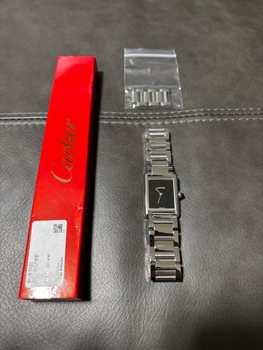 Cartier tank stainless - cartier,
