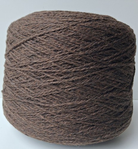 Dark brown knitting wool cone - dark,