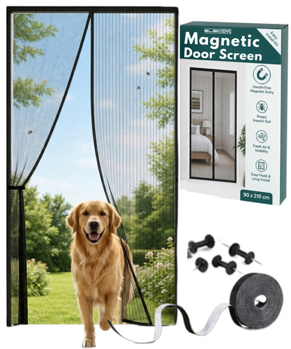 Magnetic fly screen - screen, door