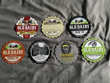 7 OLD DAIRY BREWERY. Kent. Beer pump clips. (Set A)