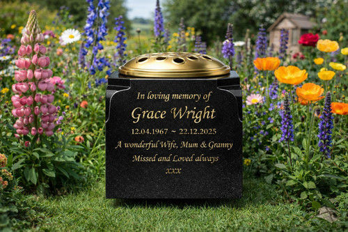 Personalised granite memorial - granite,