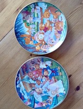 Franklin Mint Teddy Bear Plates × 2