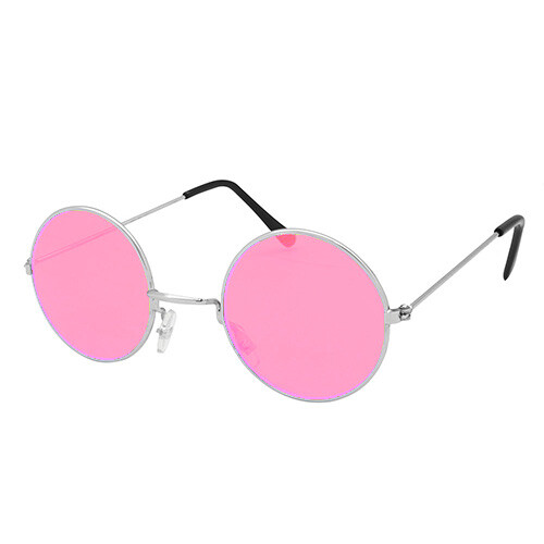 Pink round glasses 80 s - 70's, 80's