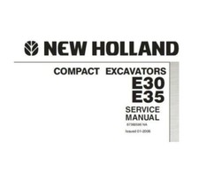 New Holland E30, E35 Compact