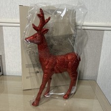 Avon Red Plastic Glitter Stag