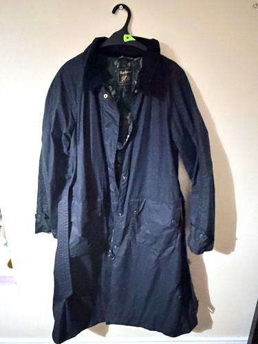 Barbour womensnavy long waxed - barbour,