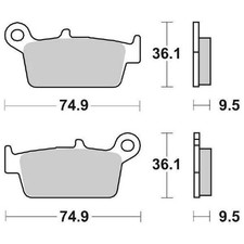 PAIR OF BRAKE PADS 604RSI 604