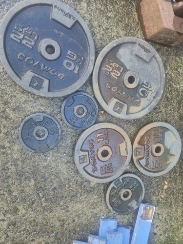 Cast iron weight plates set - weight,